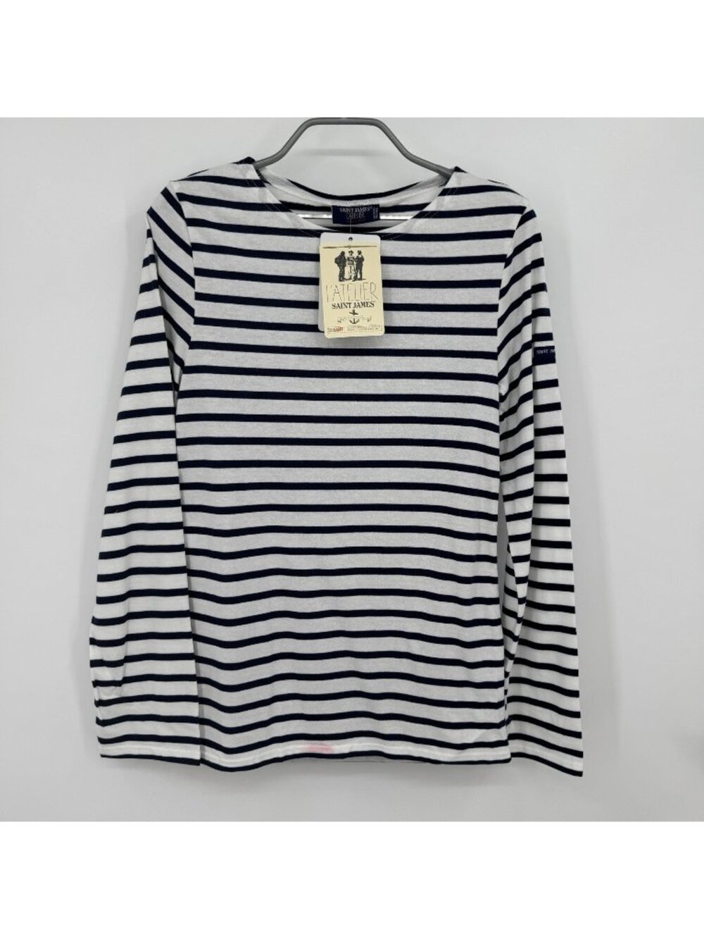 Saint James L'Atelier Neige-Marine Minquiers Moderne Striped Shirt size XS NWT**